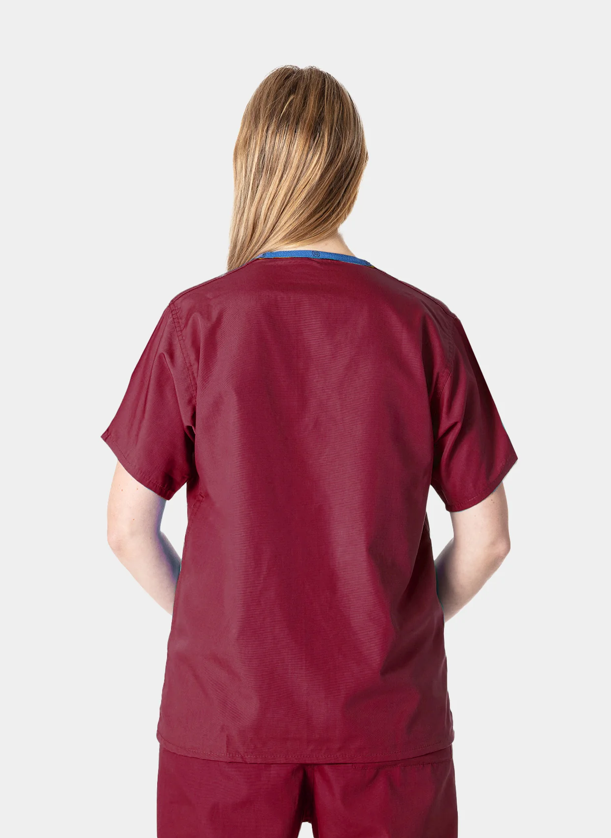 Unisex Budget Scrub Top - Raspberry - Image 2