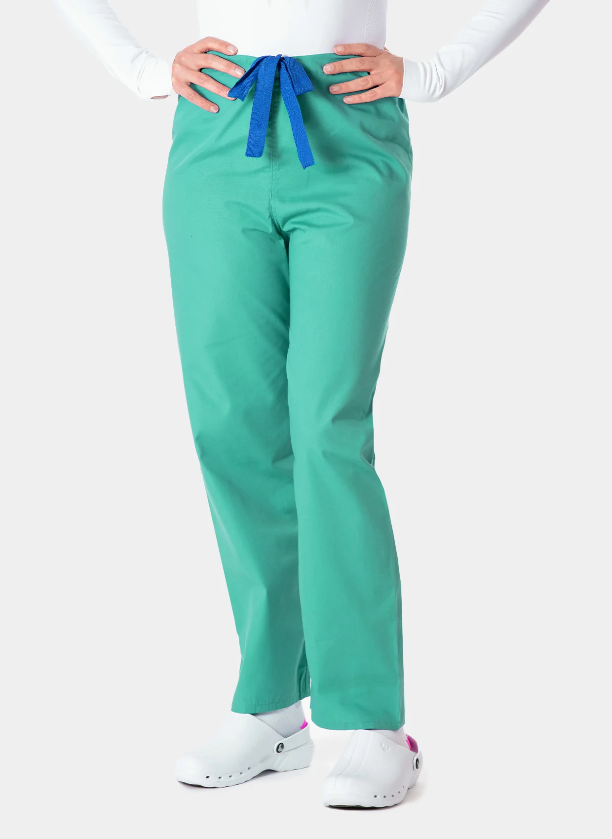 Unisex Budget Scrub Trousers - Mid Green - Image 2