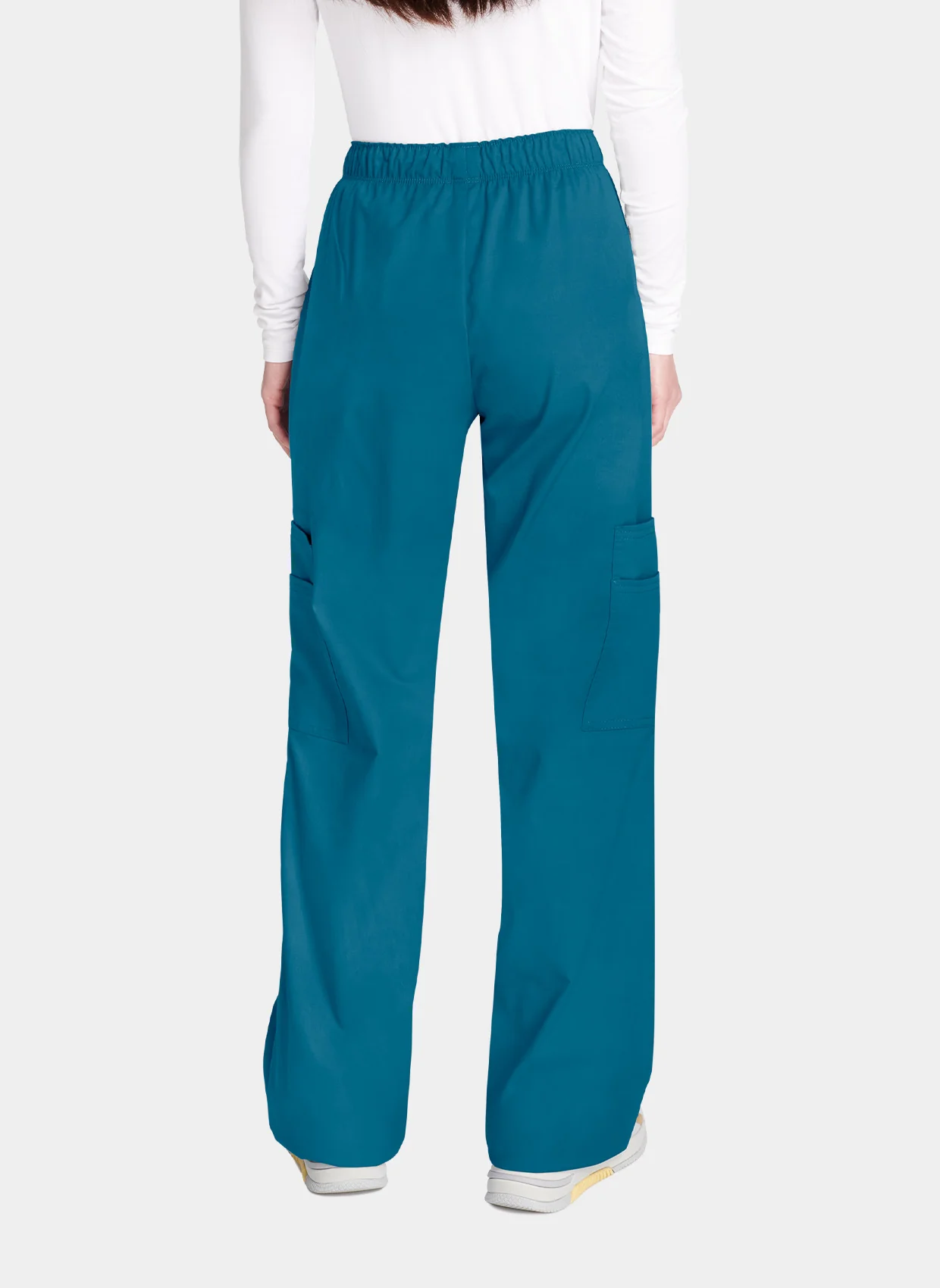 Cherokee Core Stretch Mid Rise Pull-On Cargo Scrub Trousers WWE4005 - Caribbean - Image 2