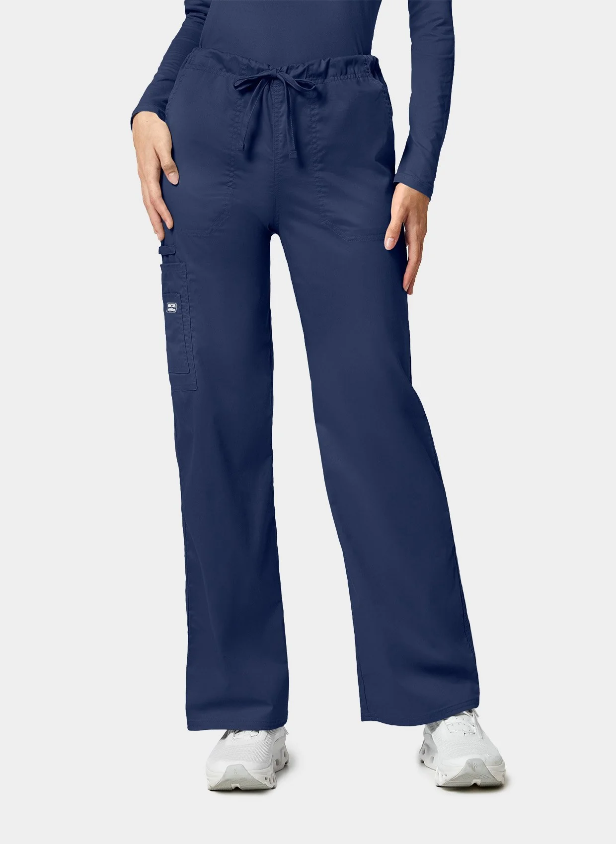 Cherokee Core Stretch Unisex Drawstring Cargo Scrub Trousers WWE4043 - Navy - Image 4