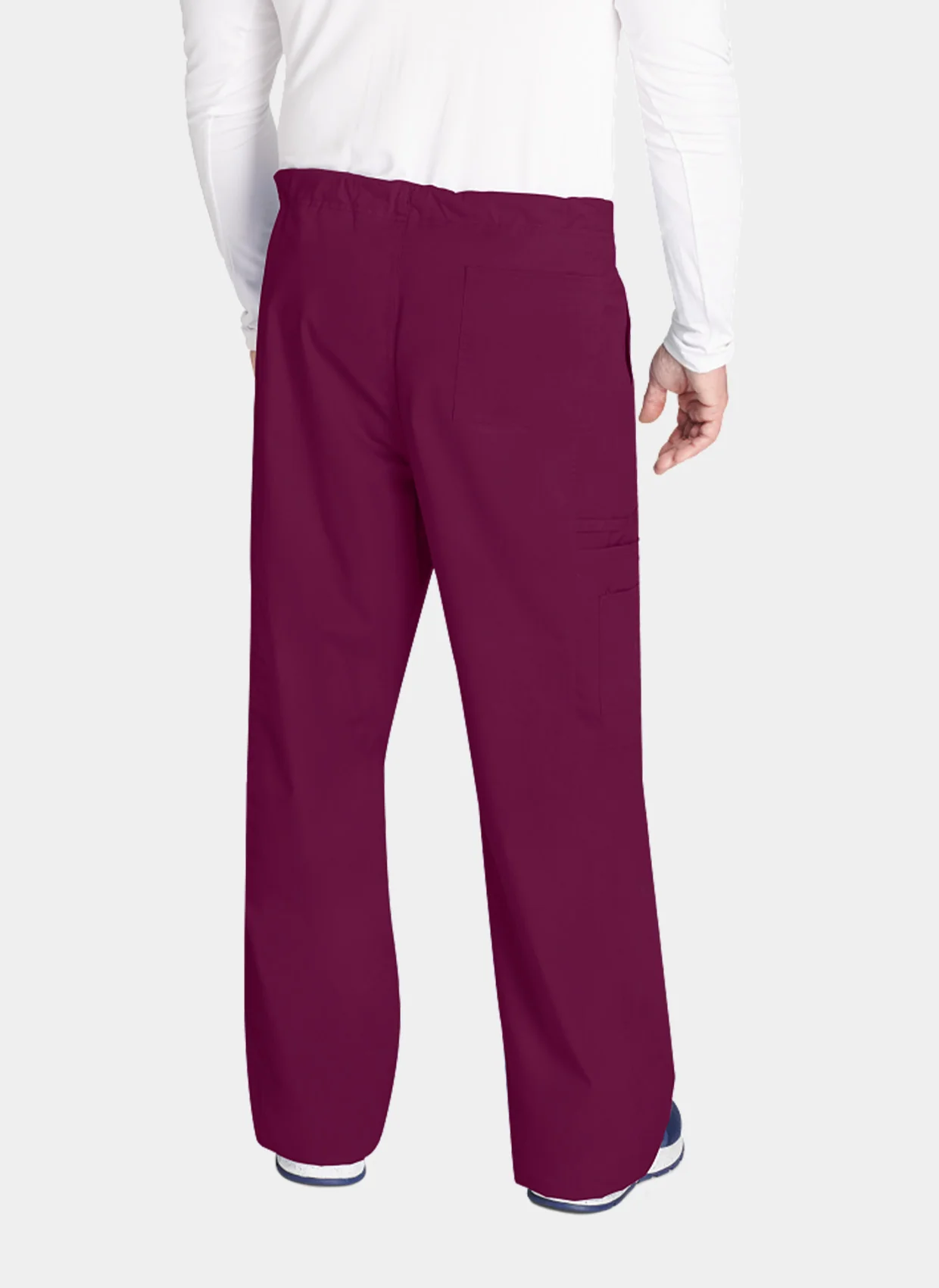 Cherokee Core Stretch Unisex Drawstring Cargo Scrub Trousers WWE4043 - Wine - Image 2