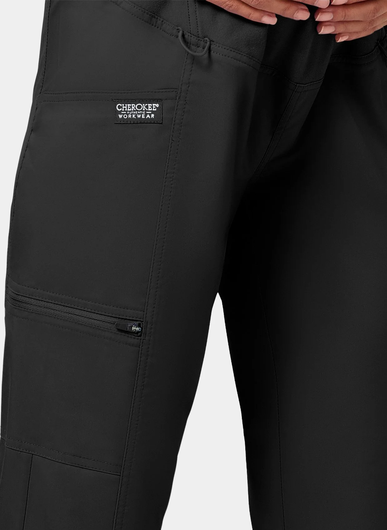 Cherokee WW Revolution Maternity Straight Leg Scrub Trousers WWE155 - Black - Image 6