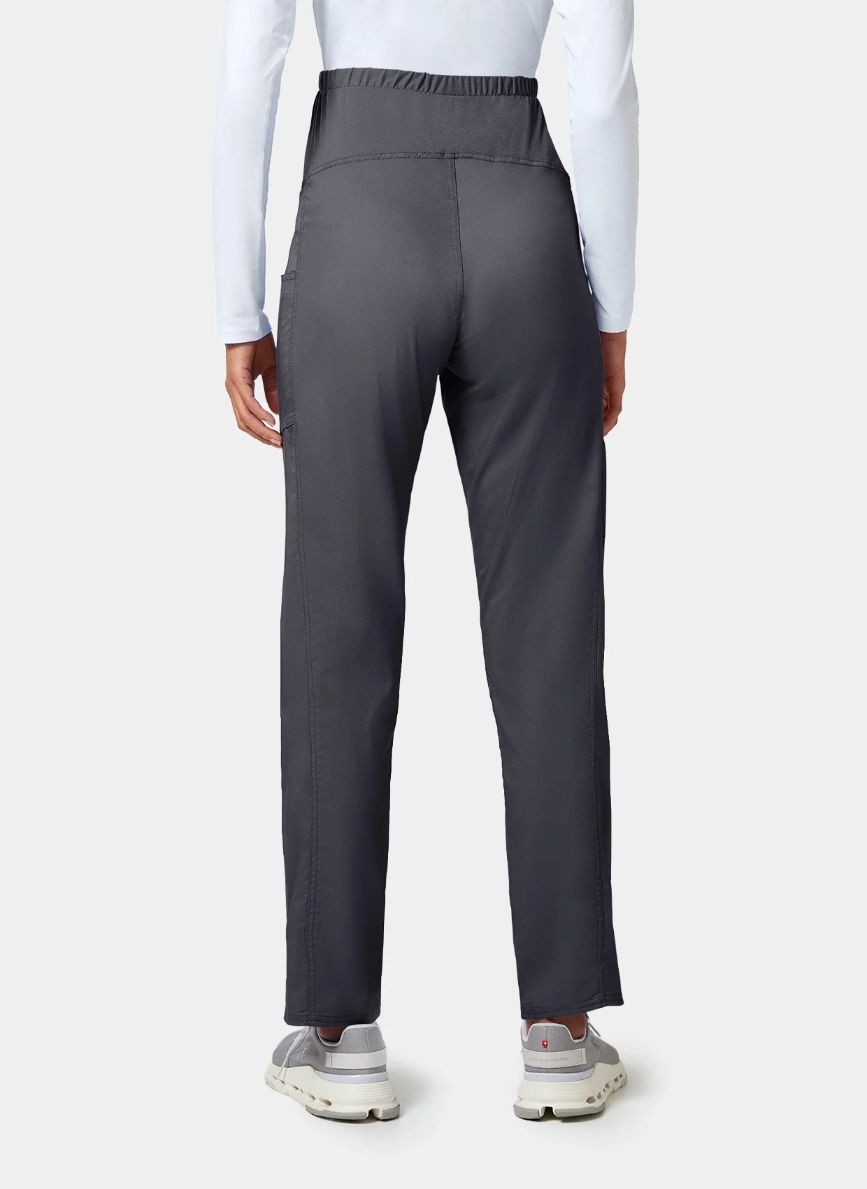 Cherokee WW Revolution Maternity Straight Leg Scrub Trousers WWE155 - Pewter - Image 4