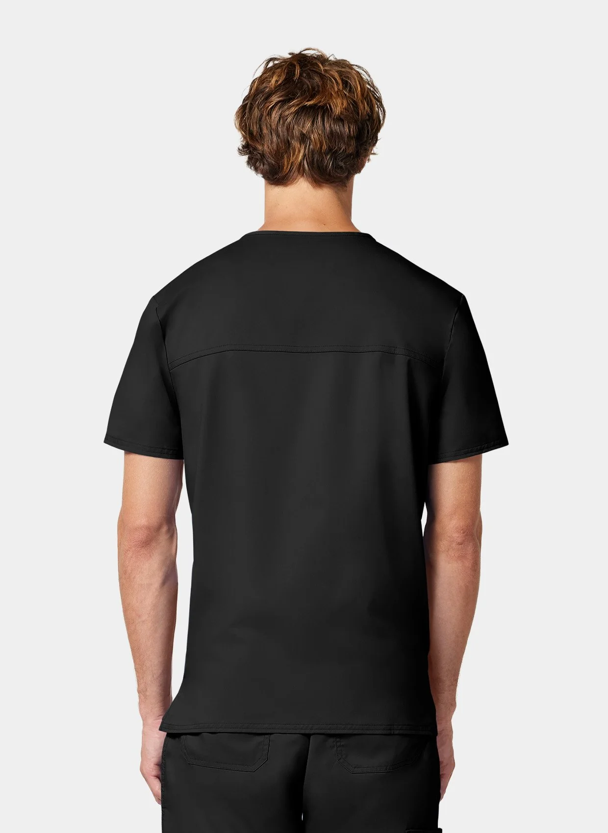 Cherokee WW Revolution Men-s V-Neck Scrub Top WWE670 - Black - Image 5