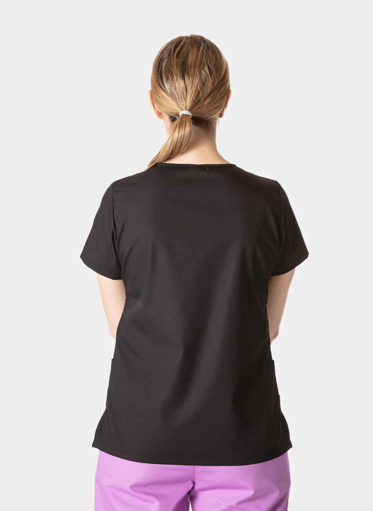 HappyFIT Lily Scrub Top - Black - Image 2
