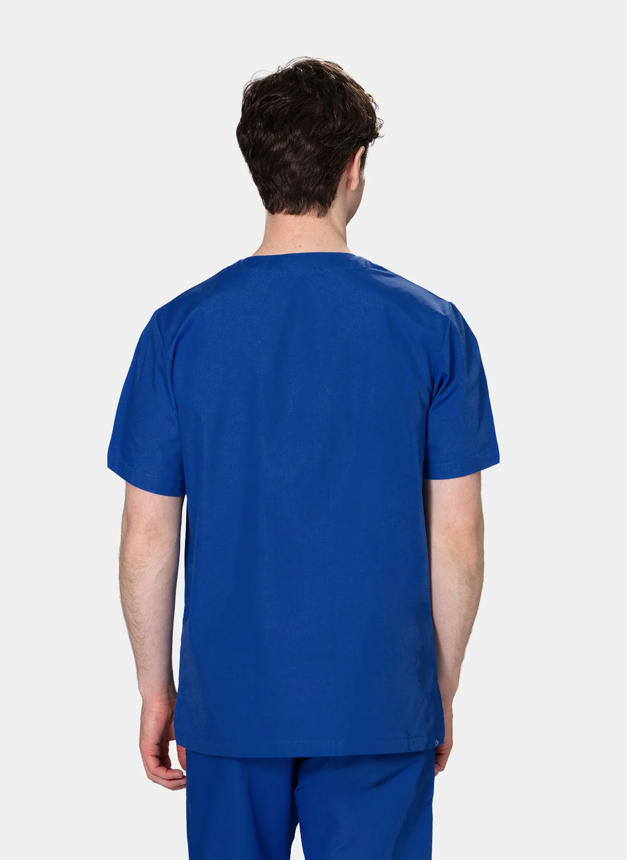 HappyFIT Unisex Scrub Top - Regal Blue - Image 5