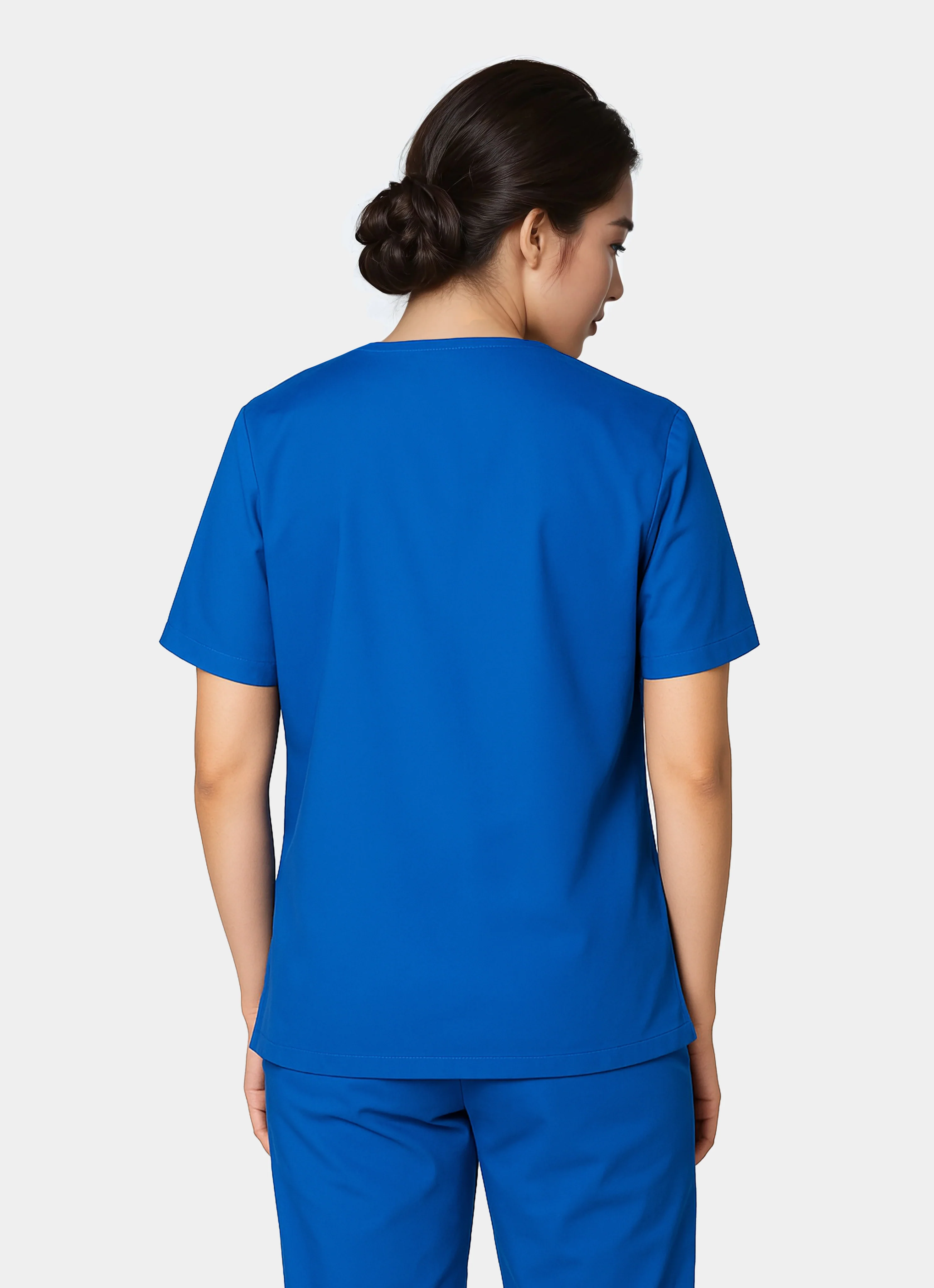 HappyFIT Unisex Scrub Top - Royal - Image 3
