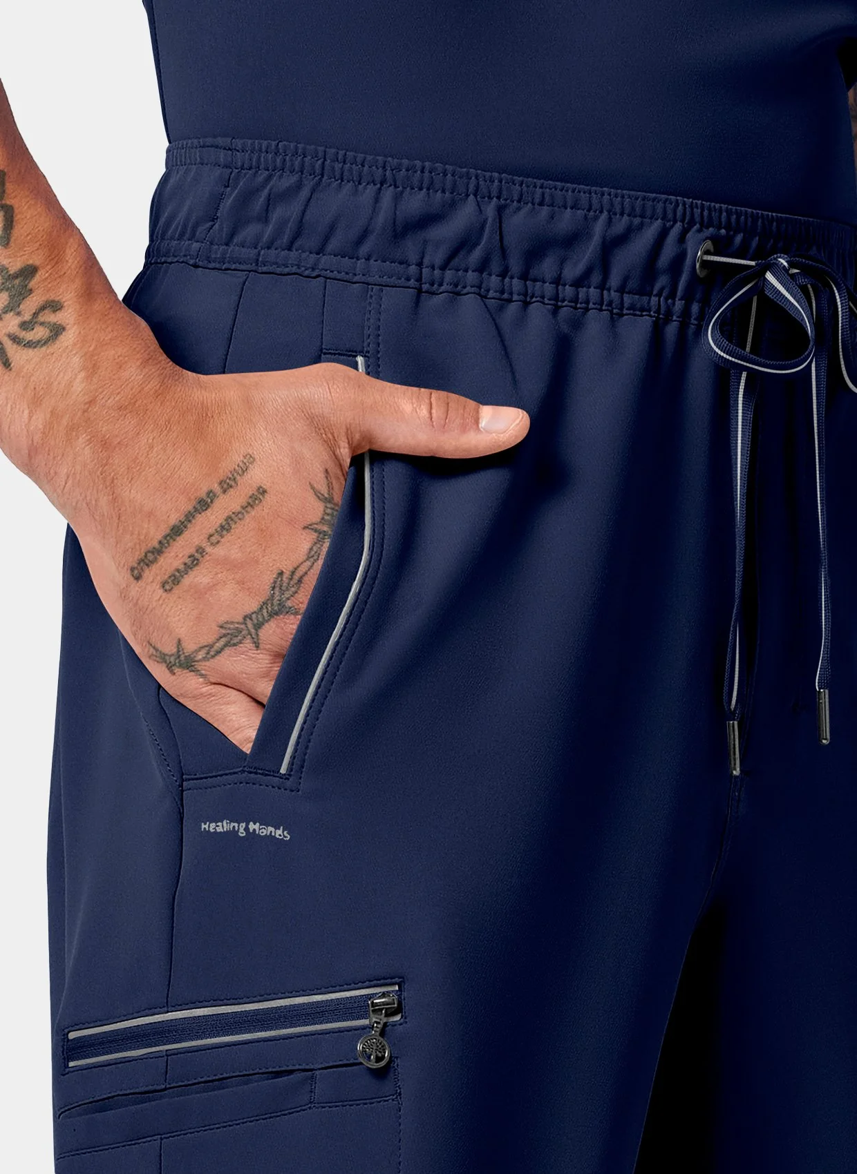 Healing Hands Noah Scrub Trousers - Navy - Image 3