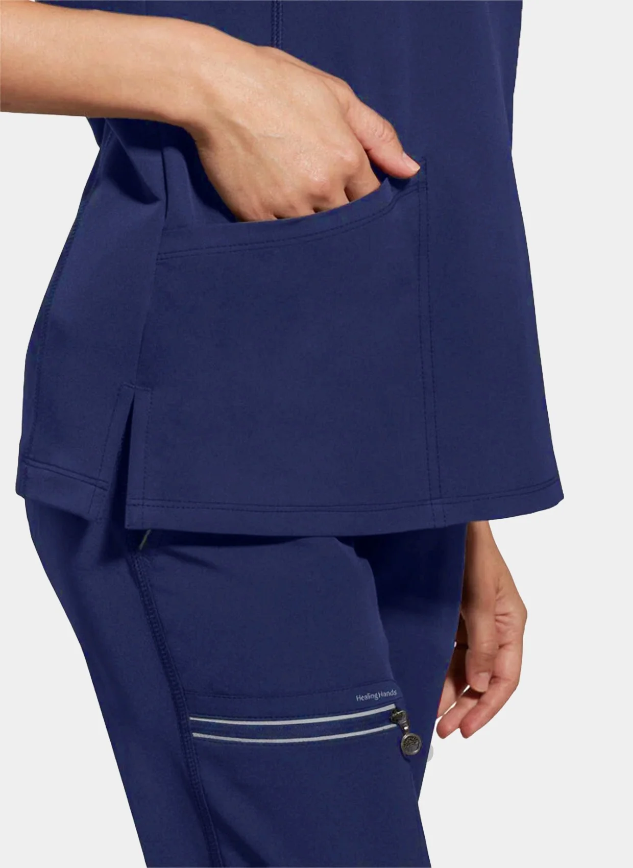 Healing Hands Sonia Scrub Top - Navy - Image 3