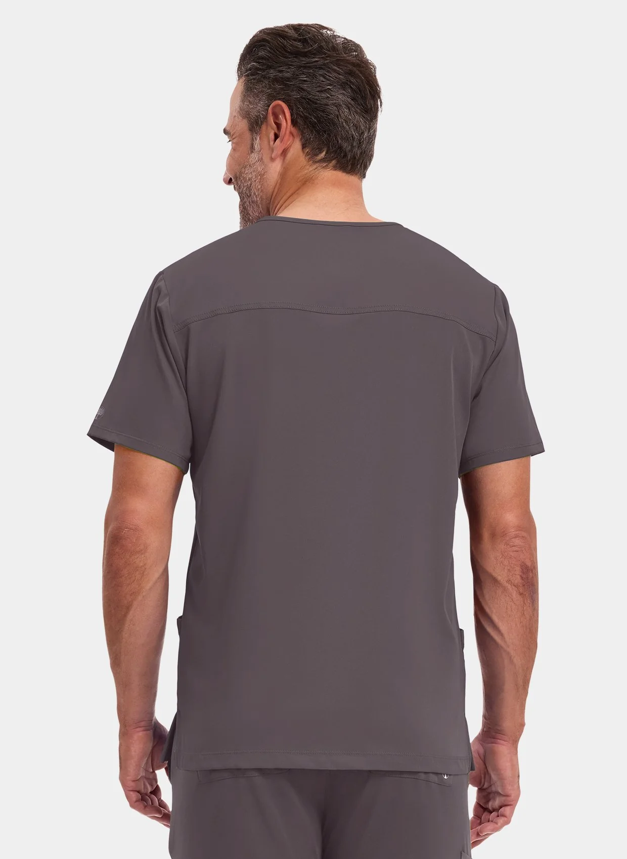 Healing Hands Matthew Scrub Top - Pewter - Image 2