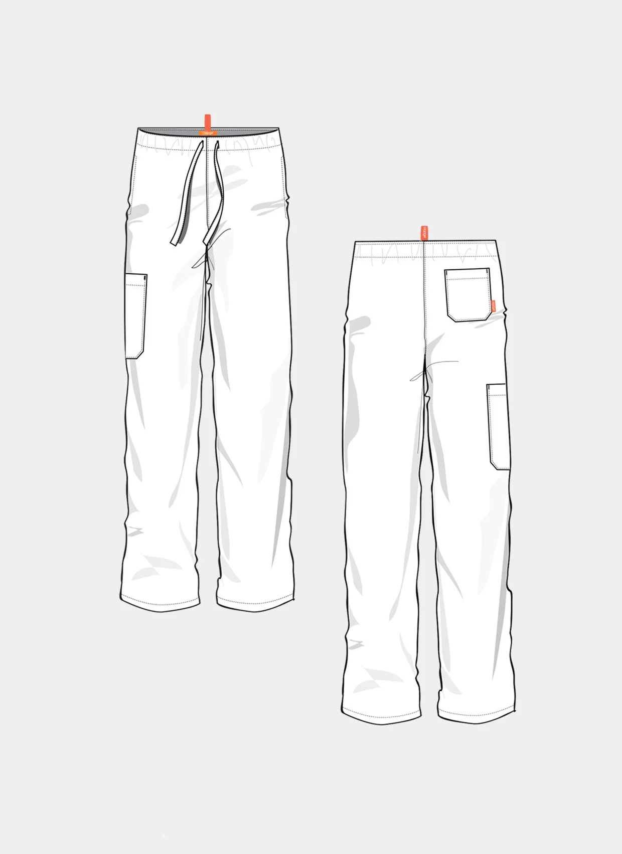 Huntington Trousers - Orange Standard - Electric Blue - SALE - Image 3