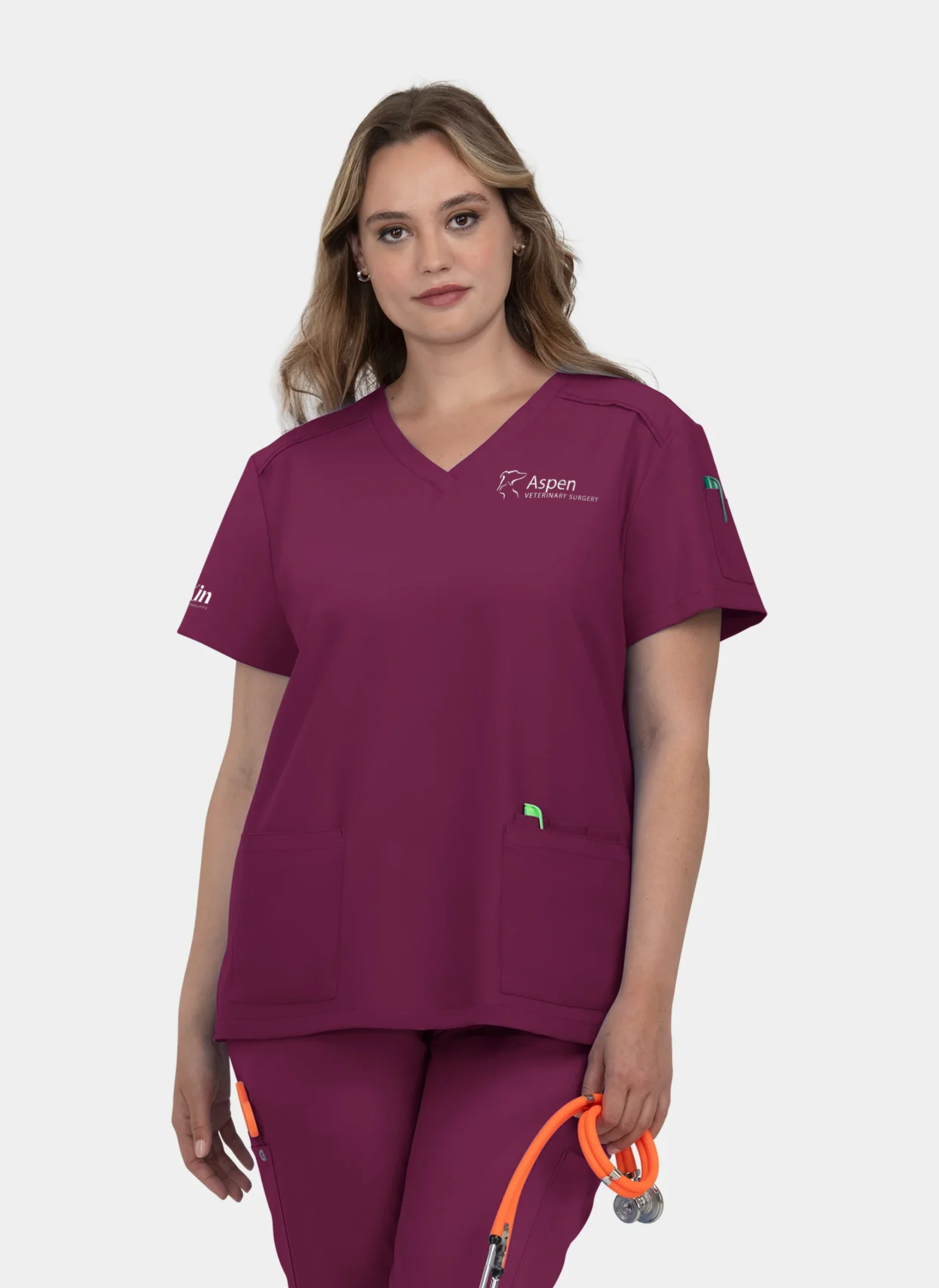 Kin Vets Aspen - Koi Cureology Cardi - Wine