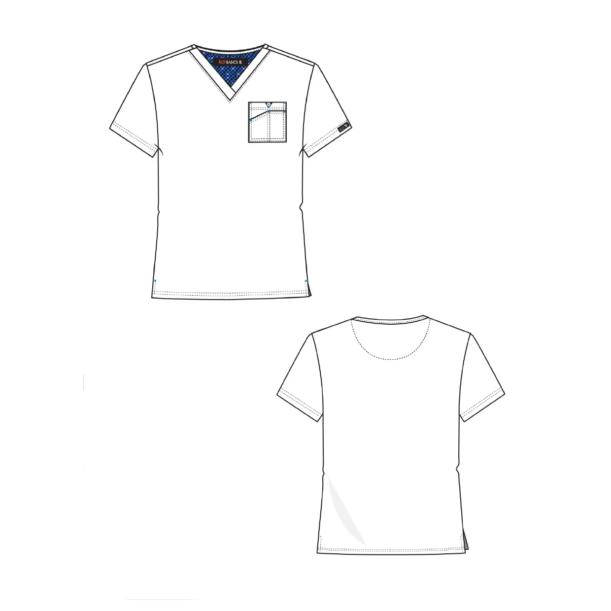 Koi Basics Bryan Scrub Top - Navy - Image 3