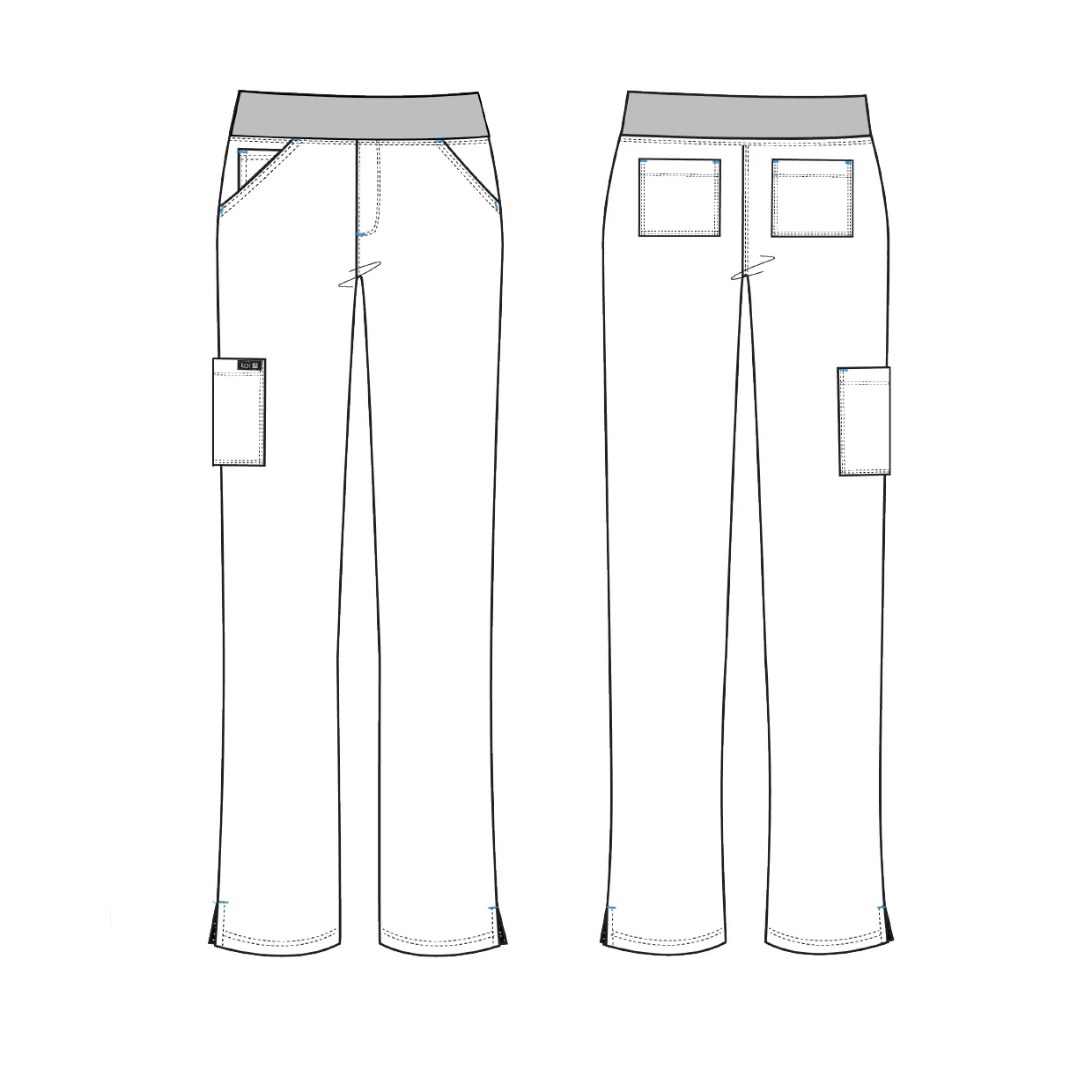 Koi Basics Laurie Scrub Trousers - Navy - Image 3