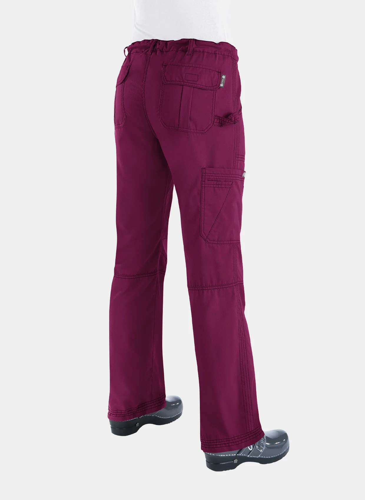 Koi Classics Lindsey Scrub Trousers - Wine - Image 2
