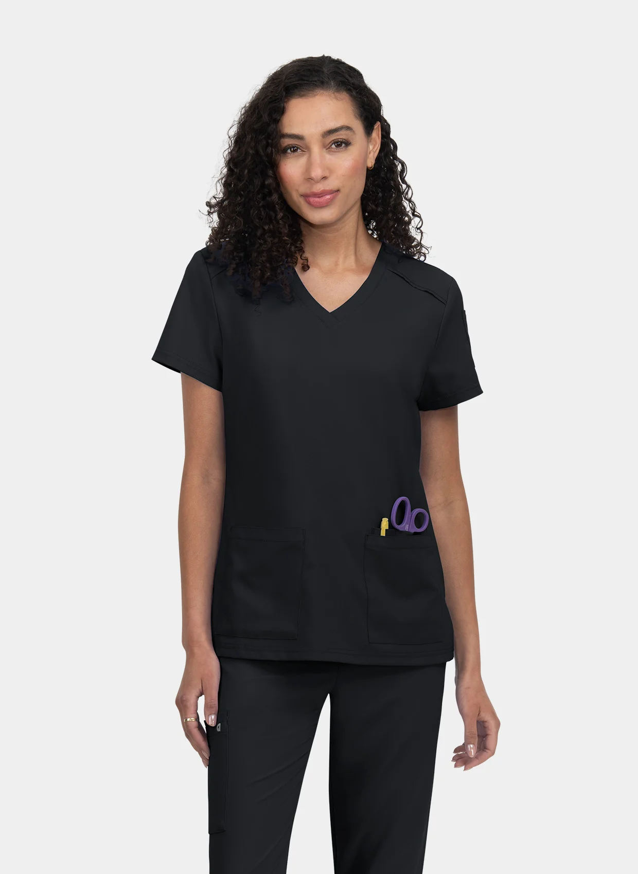 Koi Cureology Cardi Scrub Top - Black - Image 3