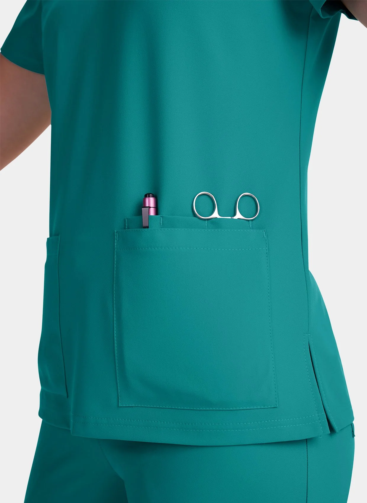 Koi Cureology Cardi Scrub Top - Teal - Image 3