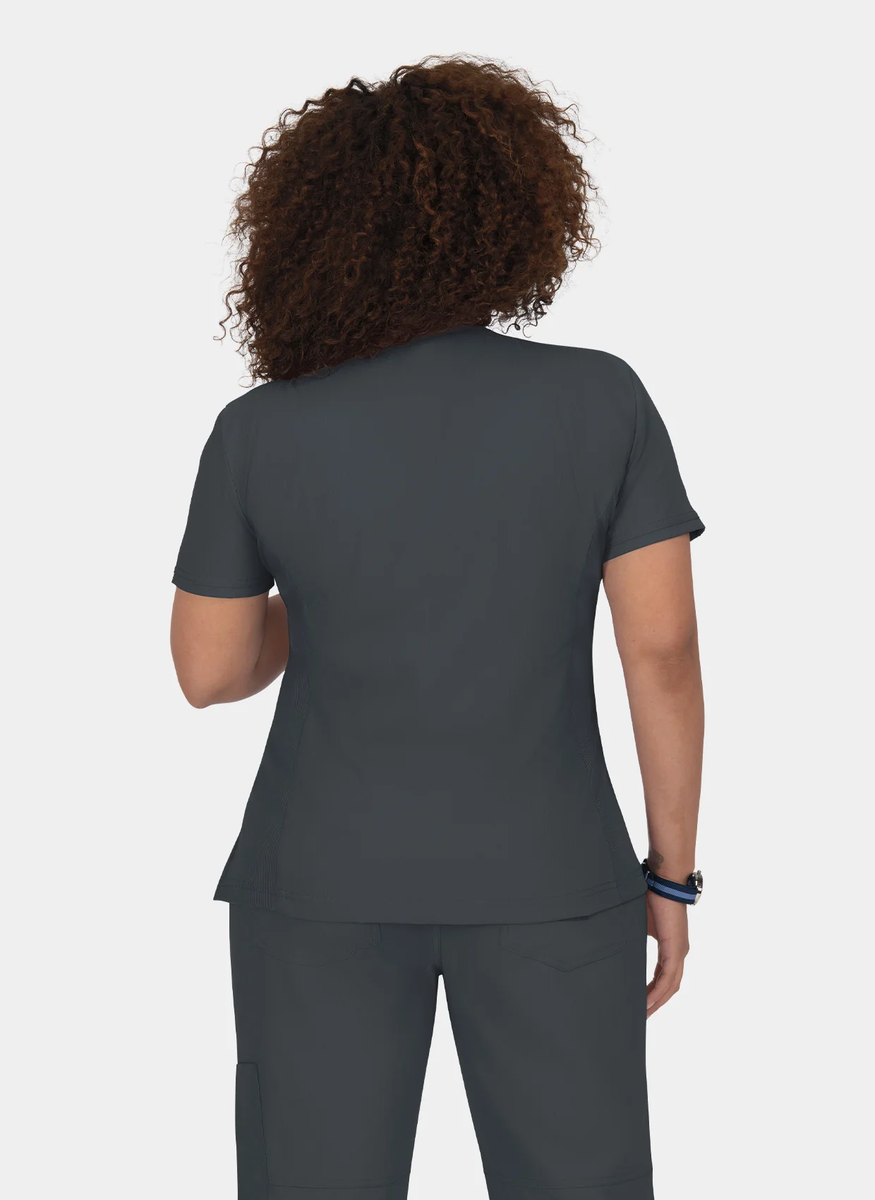 Koi Lite Philosophy Scrub Top - Charcoal - Image 2