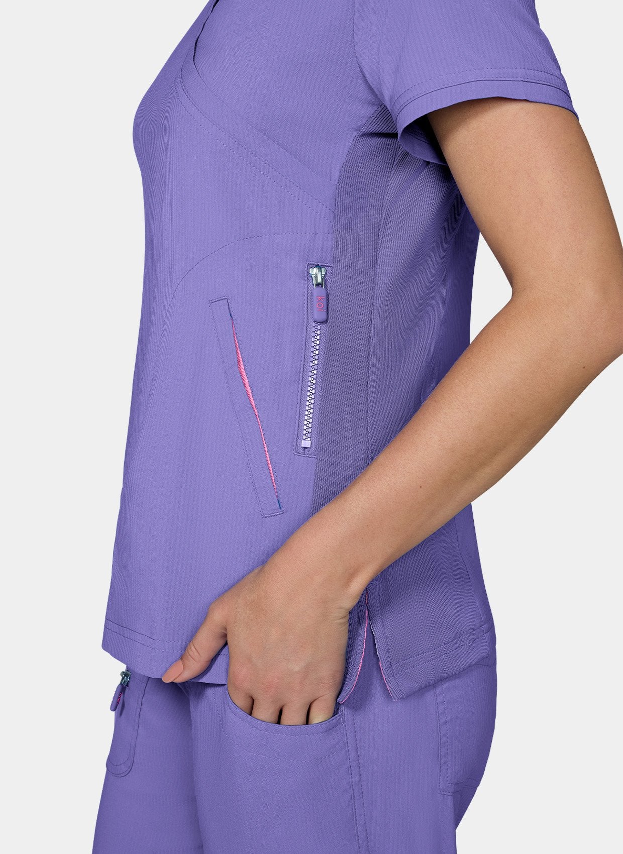 Koi Lite Philosophy Scrub Top - French Lavender - Image 3