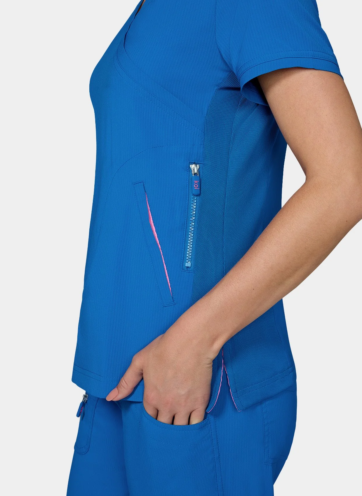 Koi Lite Philosophy Scrub Top - Royal - Image 5
