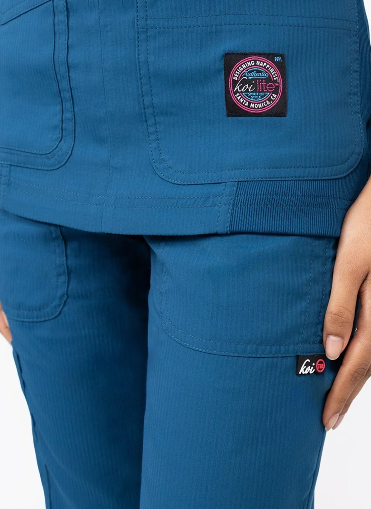 Koi Lite Serenity Scrub Top - Charcoal - Image 5