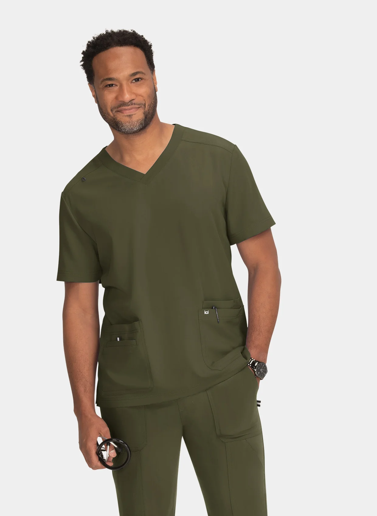 Koi Next Gen Free To Be Scrub Top - Olive