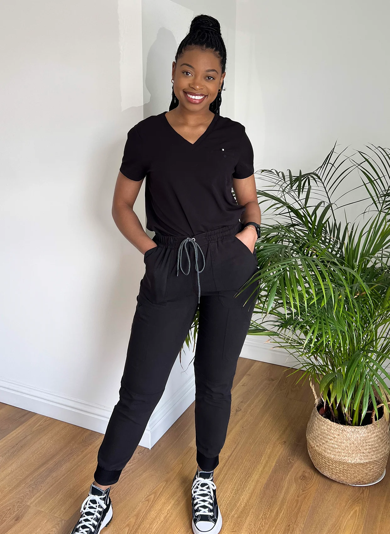 Koi Next Gen Ready To Work Scrub Top - Black - Image 4