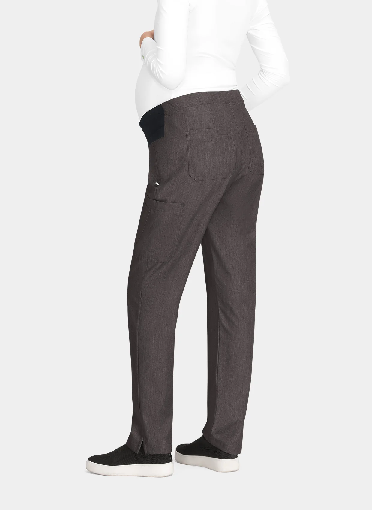 Koi Next Gen On The Move Maternity Scrub Trousers - Heather Grey - Image 2