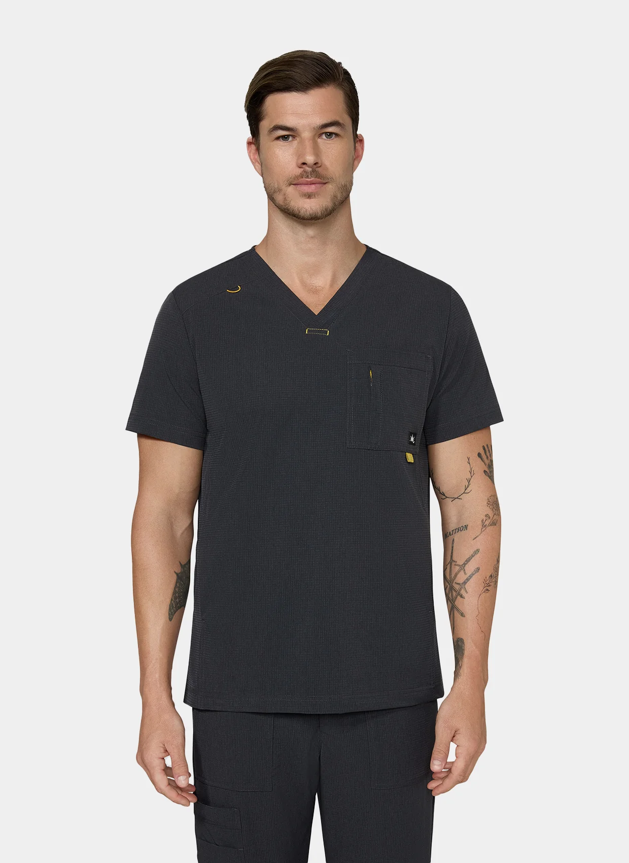 Koi Solis Caldwell Scrub Top - Charcoal