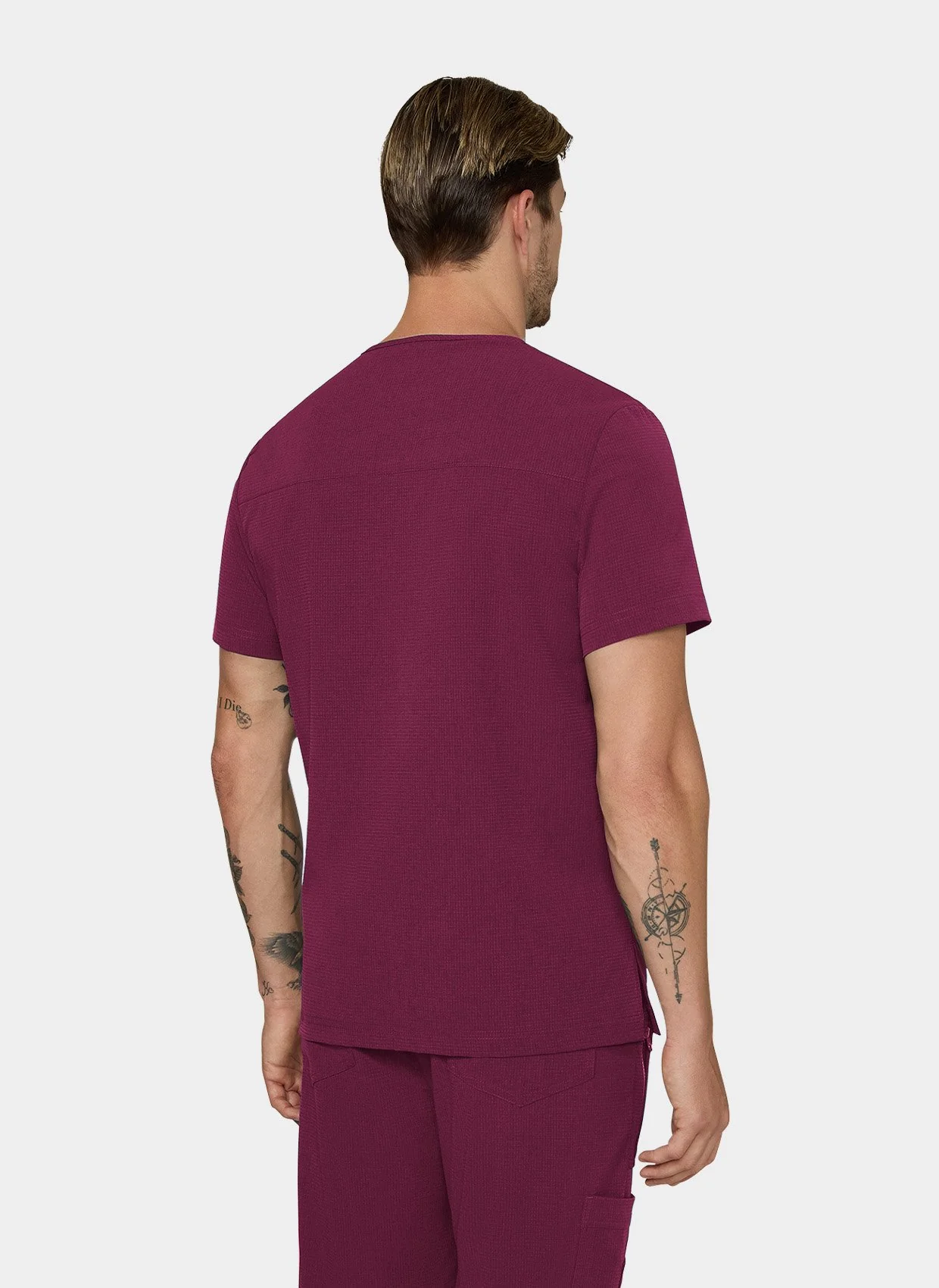 Koi Solis Caldwell Scrub Top - Wine - Image 2