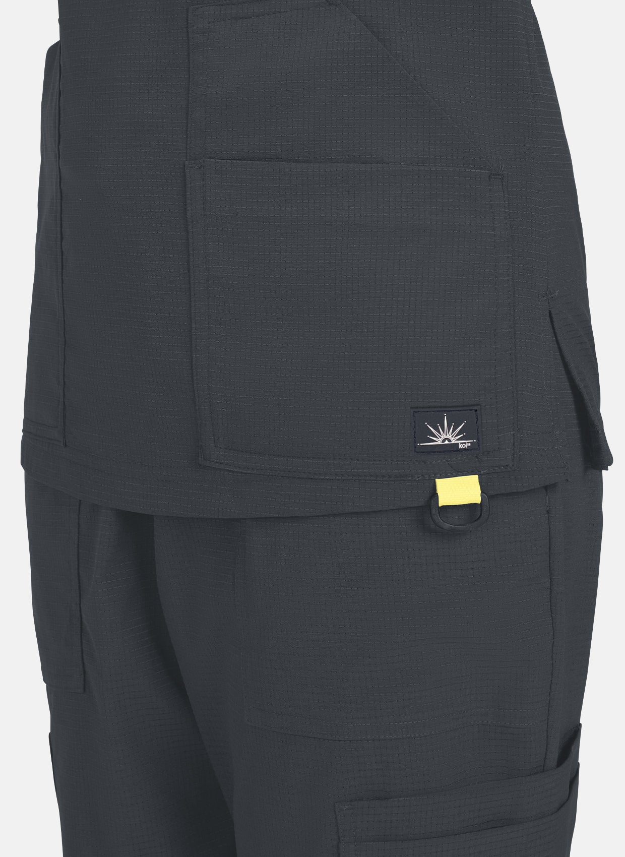 Koi Solis Sari Scrub Top - Charcoal - Image 2