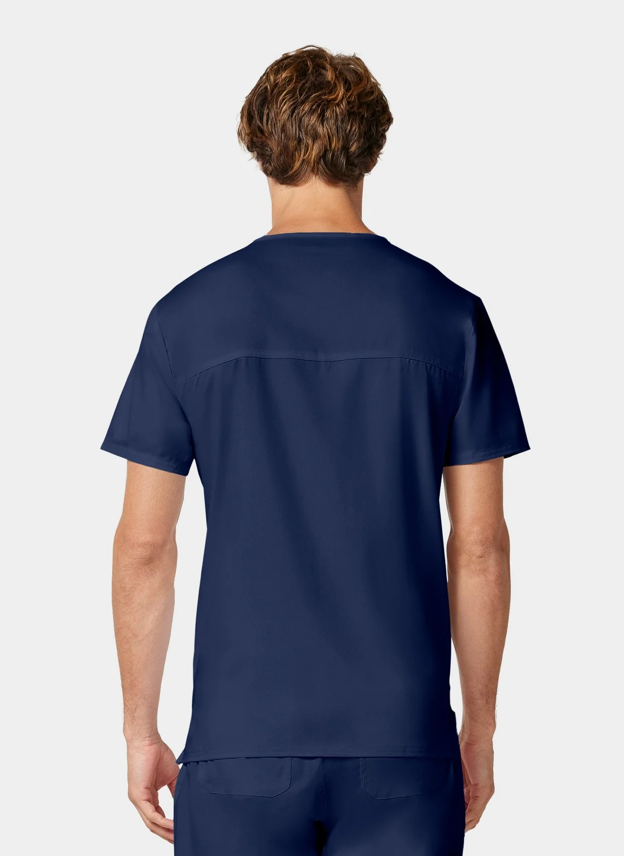 Cherokee WW Revolution Men-s V-Neck Scrub Top WWE670 - Navy - Image 3
