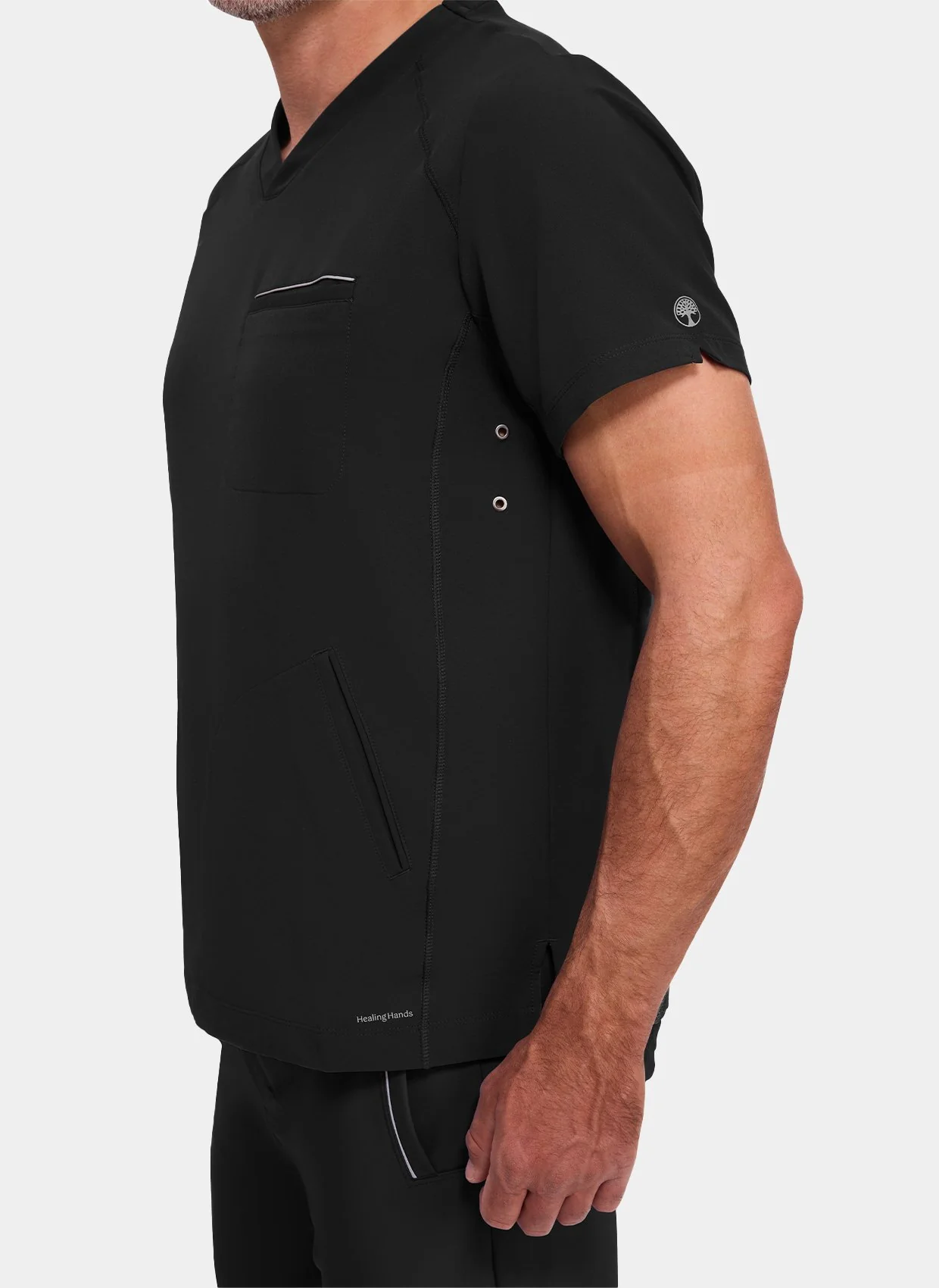 Steven Scrub Top - Black - Image 3