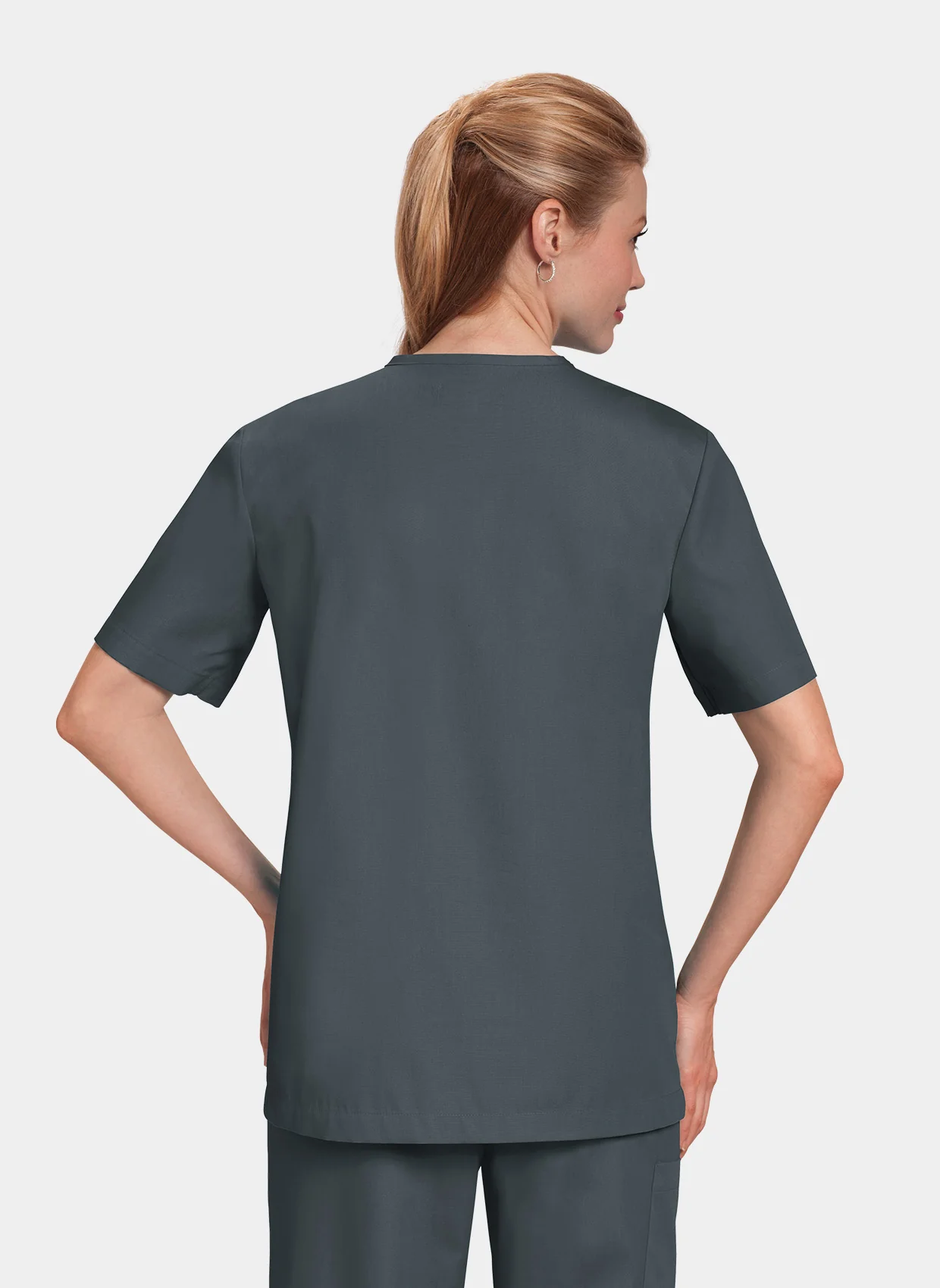 Unisex Orange Standard Balboa Scrub Top - Charcoal - Image 6