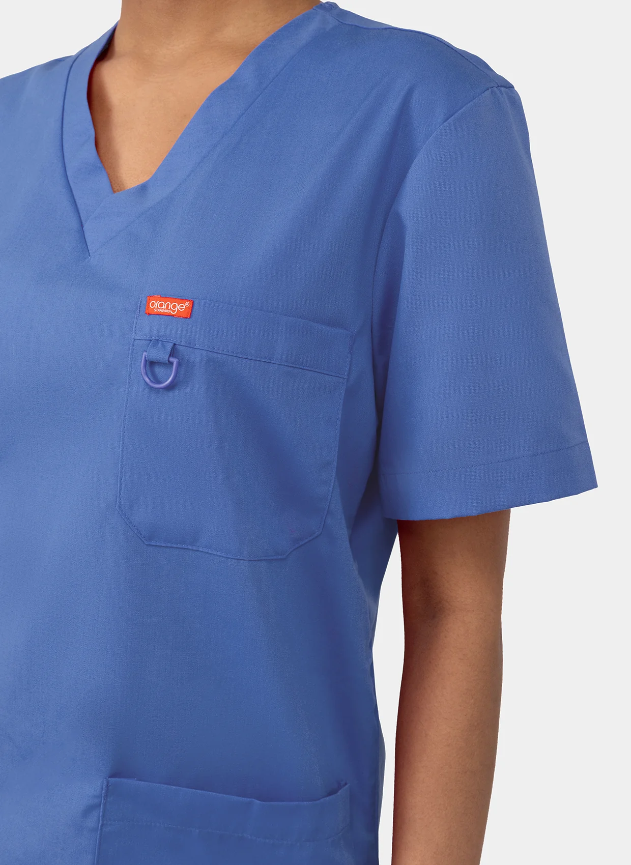 Unisex Orange Standard Balboa Unisex Scrub Top - True Ceil - Image 3