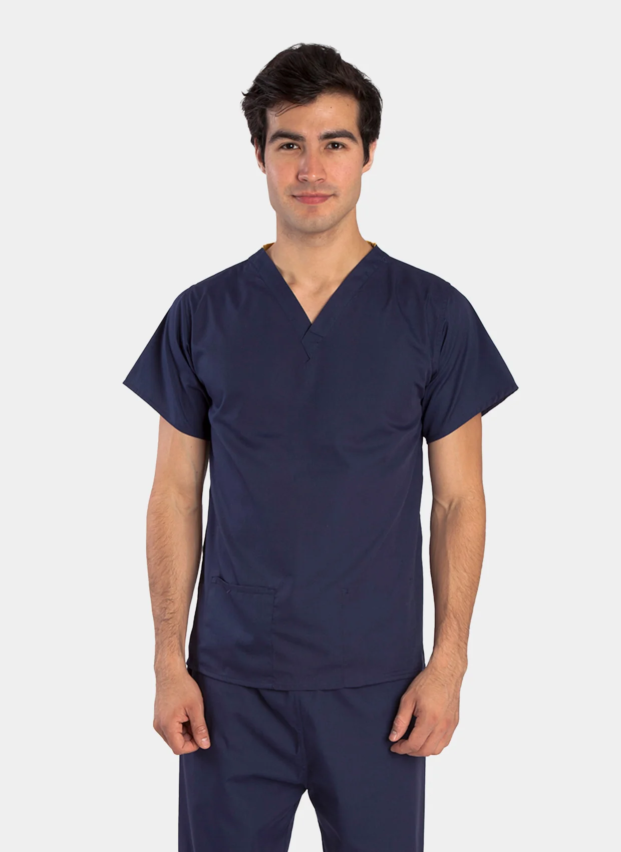 Unisex Budget Scrub Top - Navy - Image 2