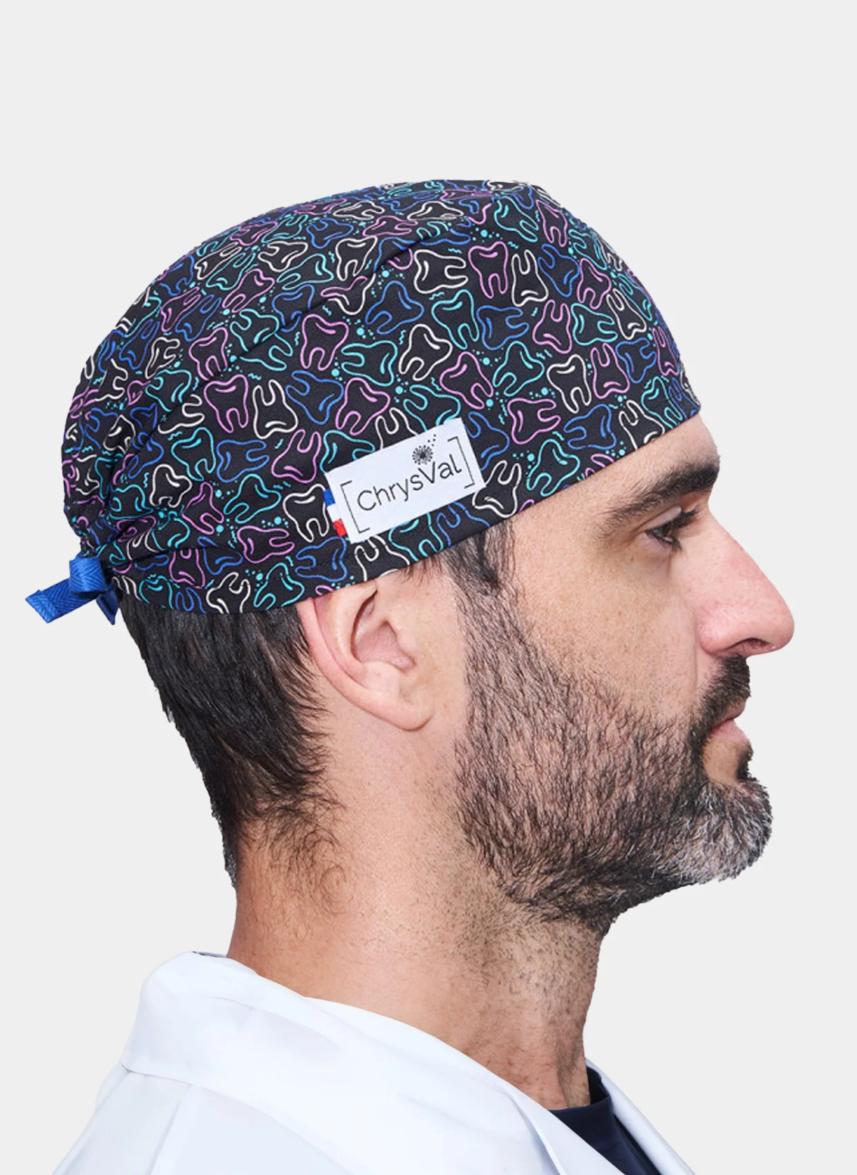 ChrysVal Short Scrub Hat - Electric Retro