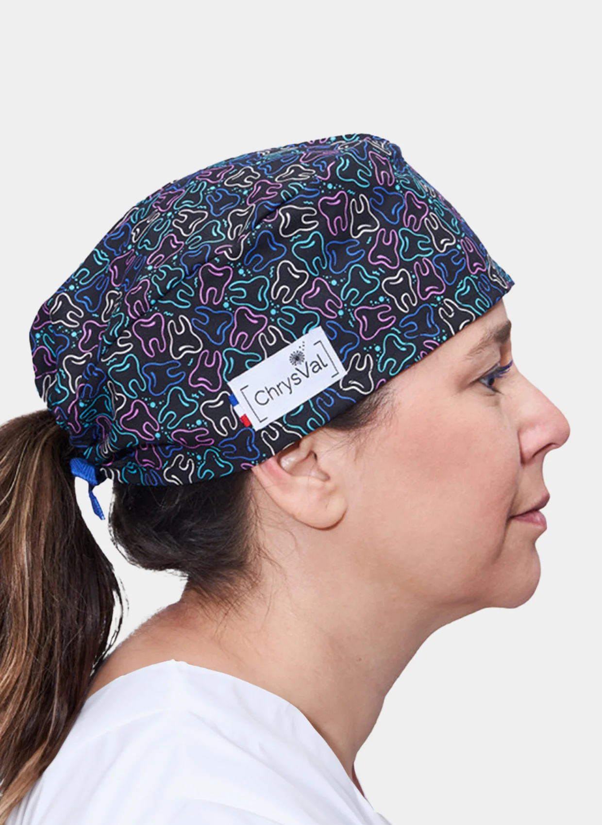 ChrysVal Short Scrub Hat - Electric Retro - Image 2