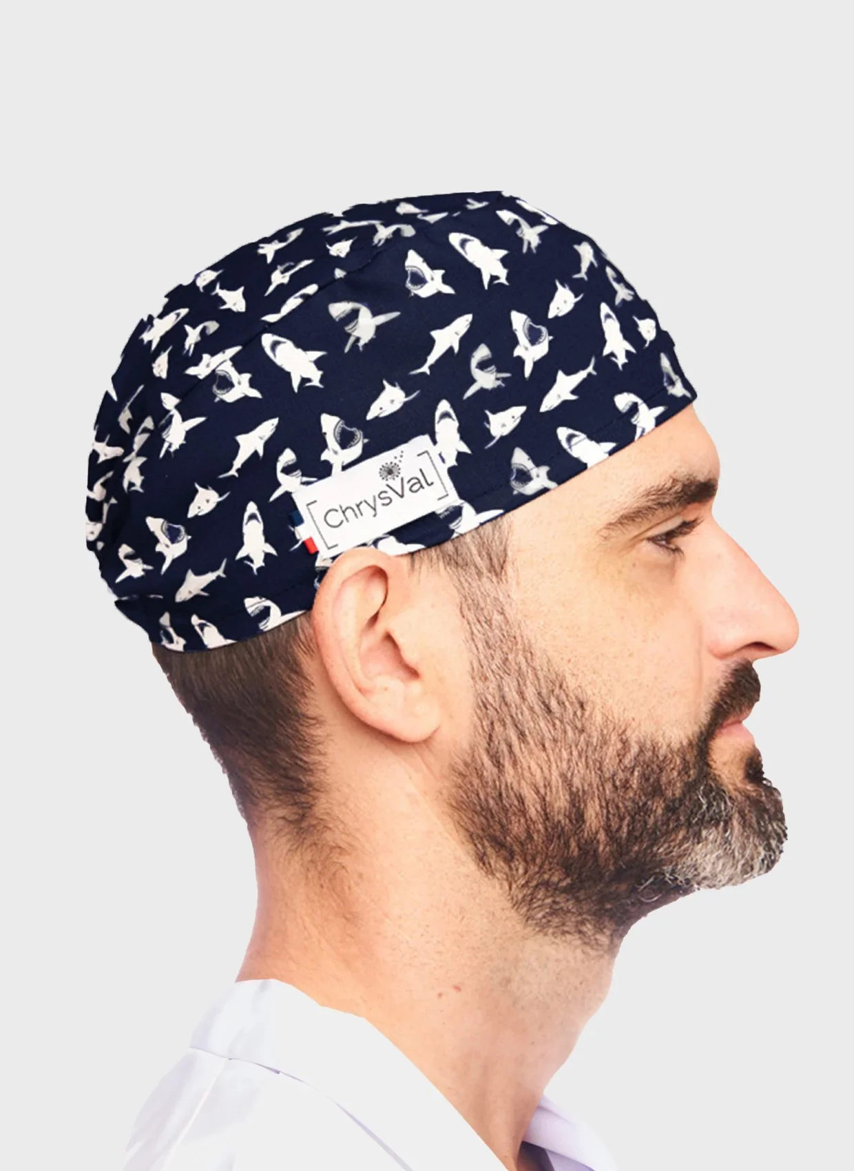 ChrysVal Short Scrub Hat - Sharks - Image 2