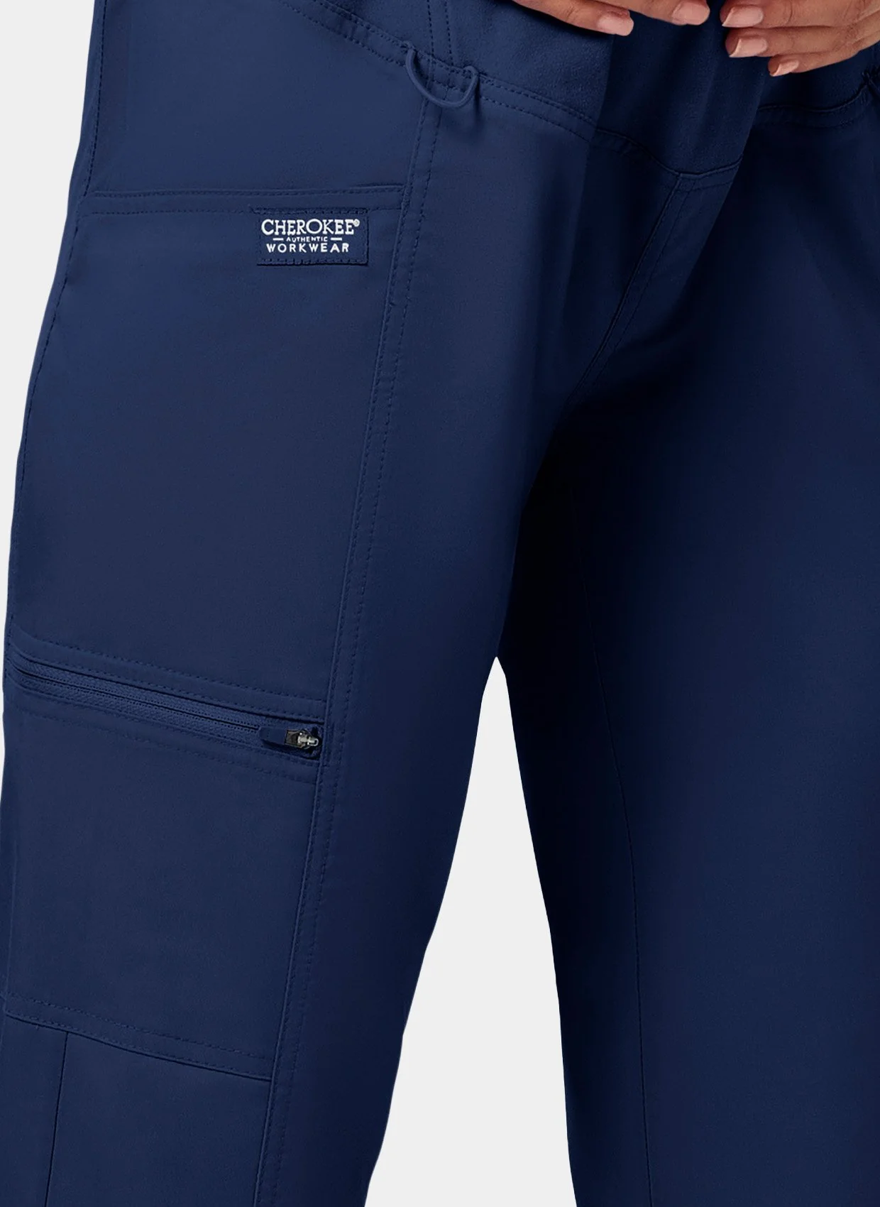Cherokee WW Revolution Maternity Straight Leg Scrub Trousers WWE155 - Navy - Image 6