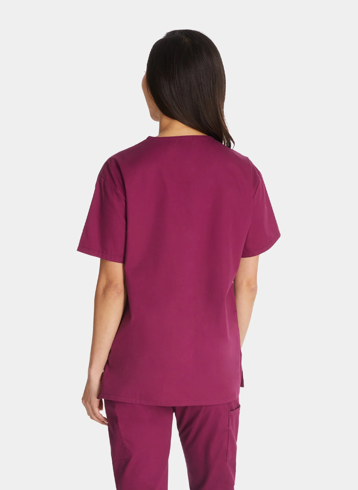 Dickies EDS Signature V-Neck Scrub Top DKE86706 - Wine - Image 2