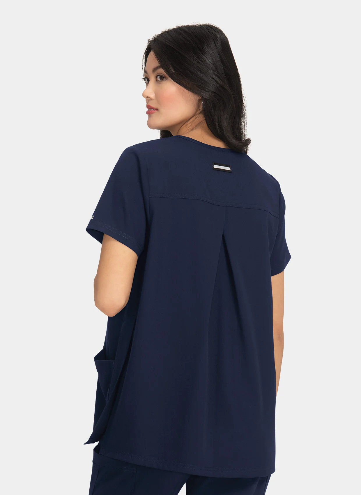 Koi Next Gen Onboard Maternity Scrub Top - Navy - Image 2
